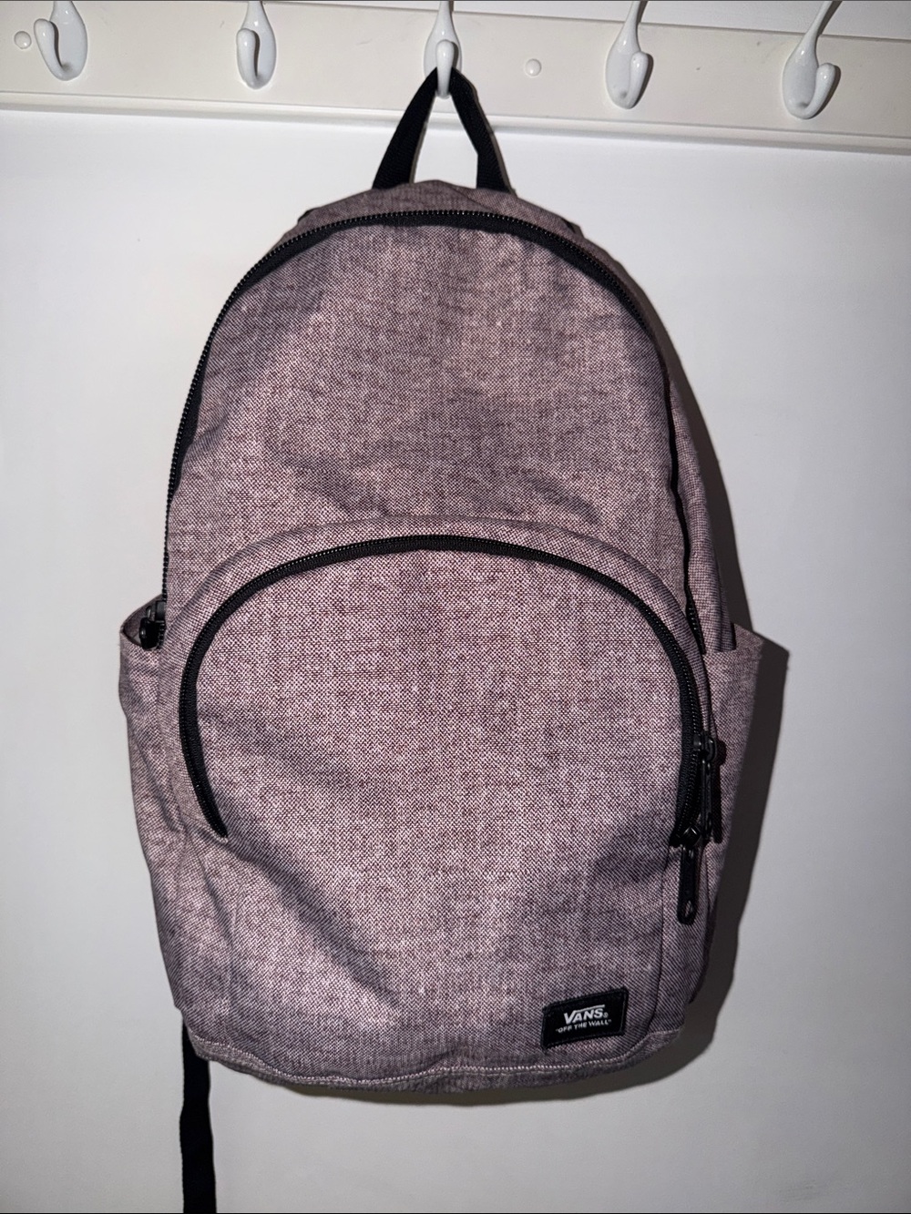 Vans Men's Heather Pink Backpack with Black Trim